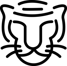 Cat Face Outline Sketch Style Svg Vector, Free Vectors File